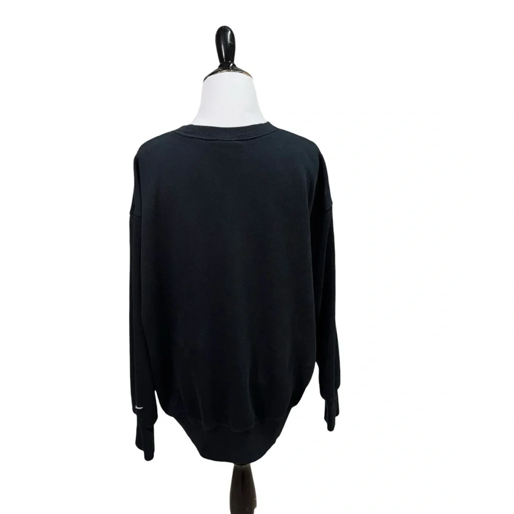 Nike Men's S Small Crewneck Sweater Long Sleeve Fleece Lined Embroidered Logo