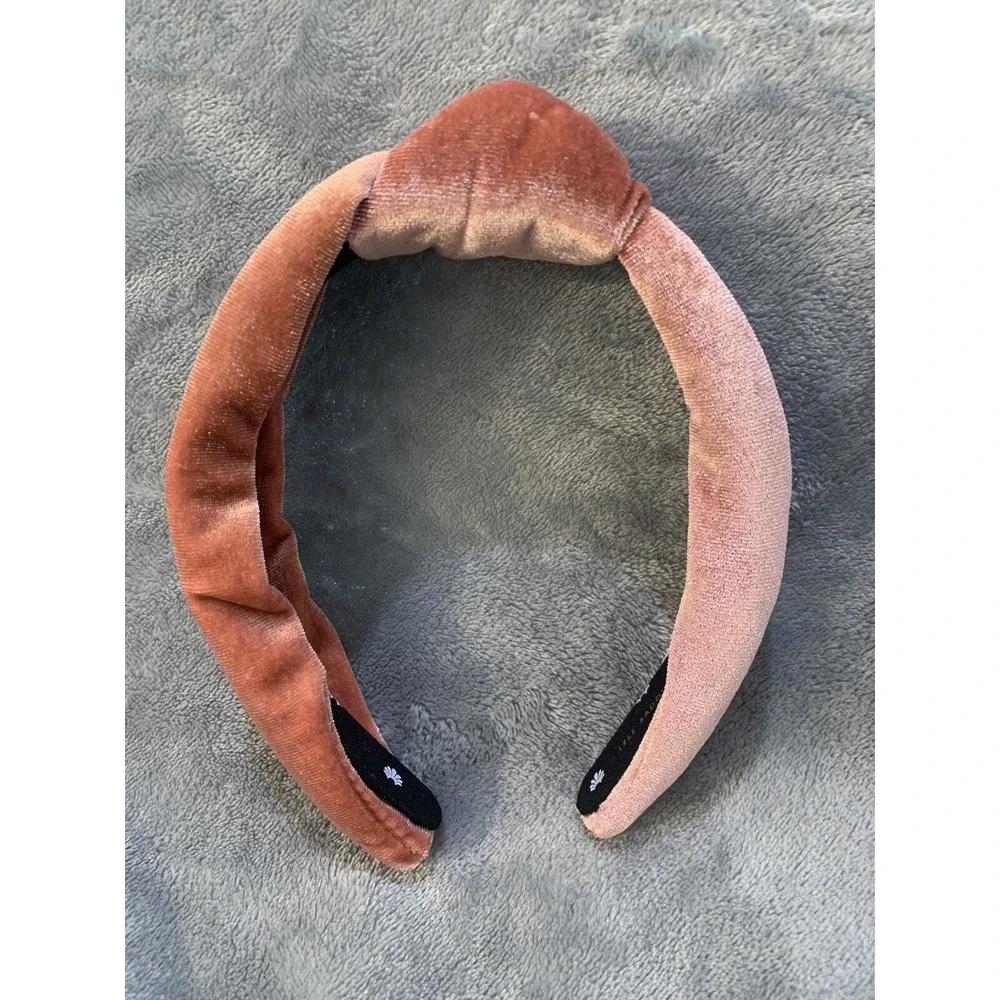 Authentic Lela Sadoughi Pink Velvet‎ Knotted Headband