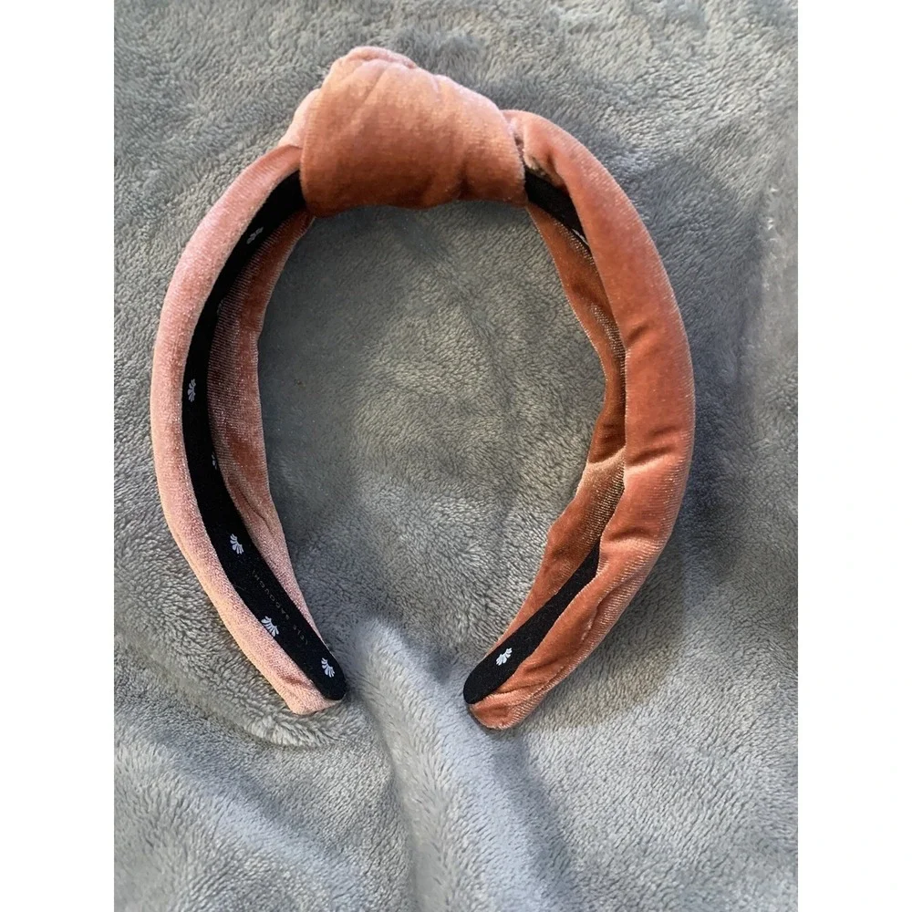 Authentic Lela Sadoughi Pink Velvet‎ Knotted Headband