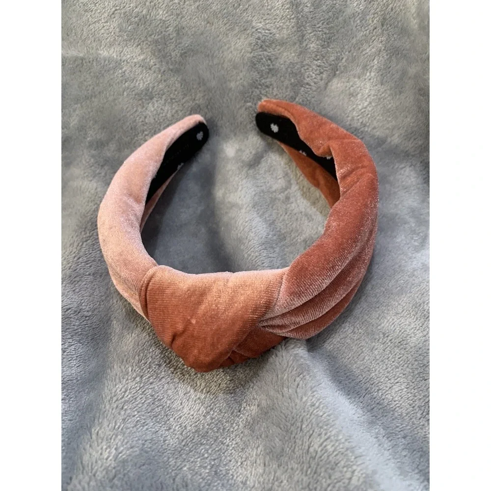 Authentic Lela Sadoughi Pink Velvet‎ Knotted Headband