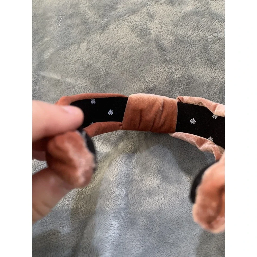 Authentic Lela Sadoughi Pink Velvet‎ Knotted Headband