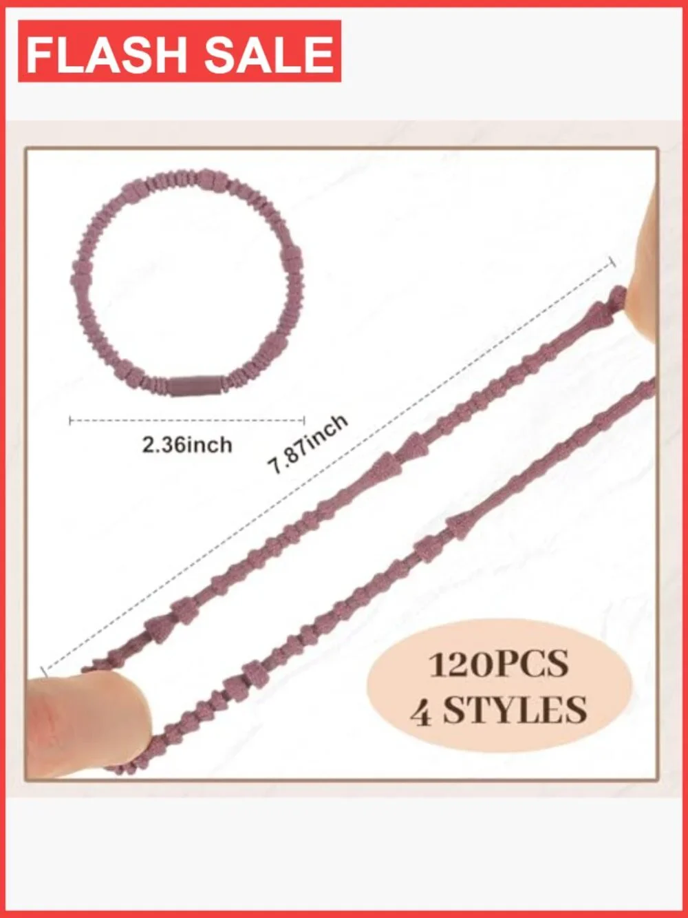 120 Pack Boho Hair Ties Elastic Ponytail Holders Nylon Hair Accessories
