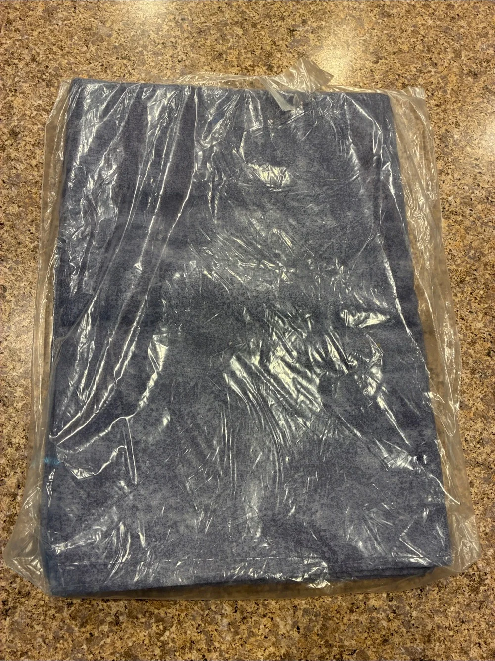 Longaberger Blue Chambray Fabric Tablecloth Tagged 60 x 86