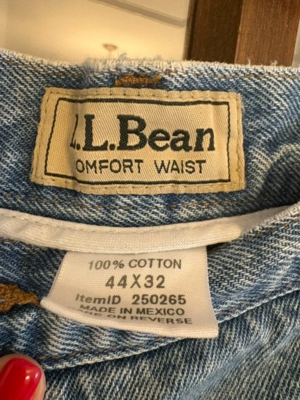 L.L. Bean Comfort Waist Jeans, Size 44 x 32