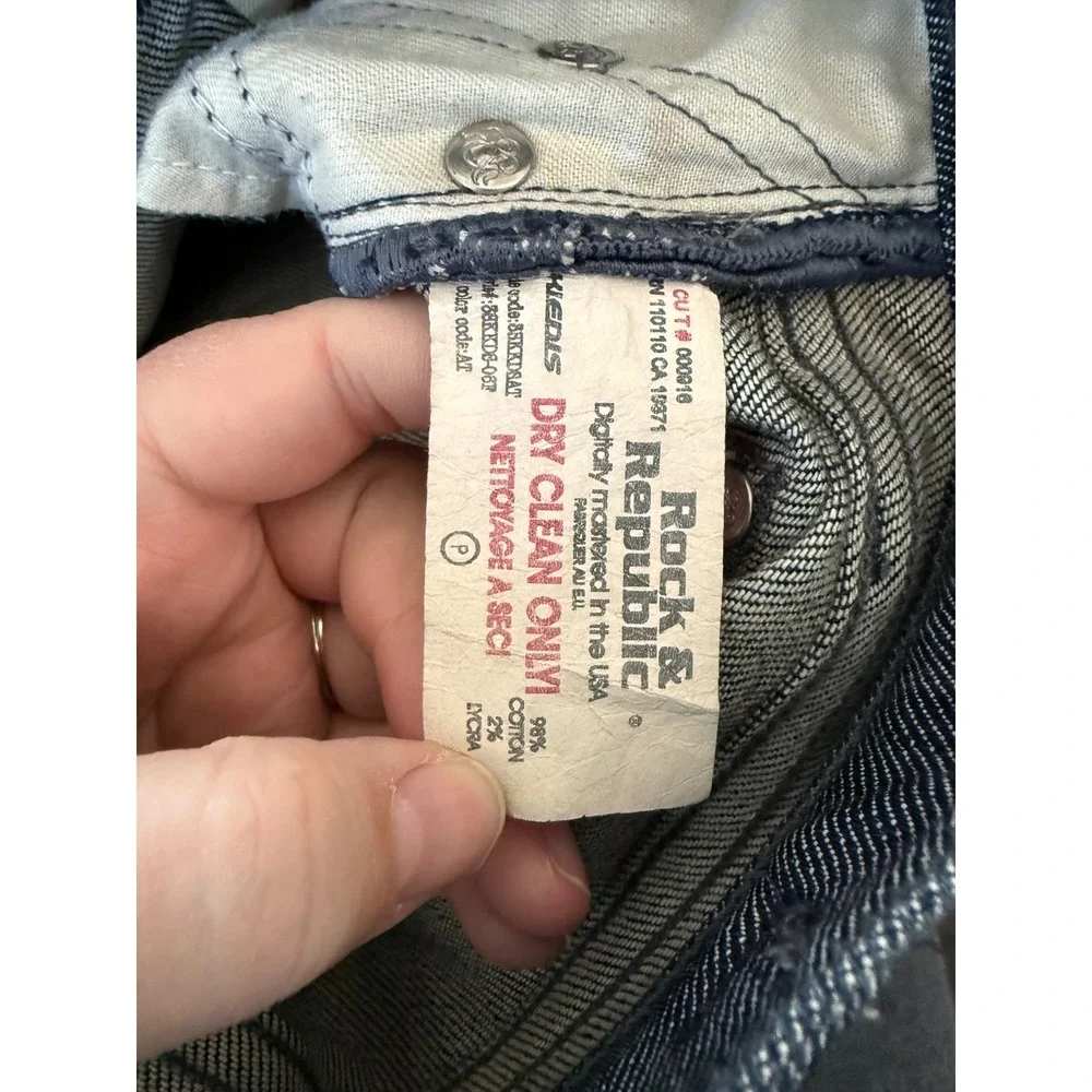 Rock & Republic Stella Skull denim‎ blue jeans