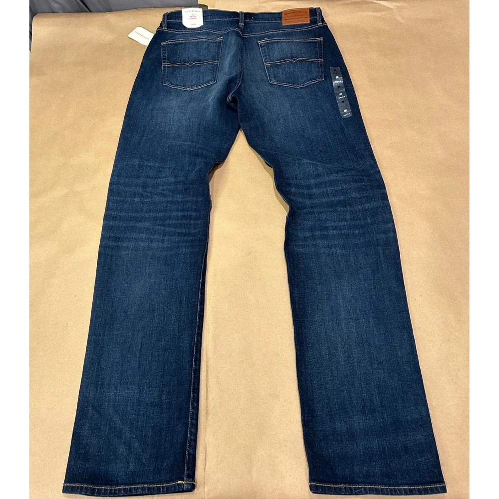 Lucky Brand Blue Dark Wash 363 Vintage Straight Stretch Jeans Mens 34x34 NWT