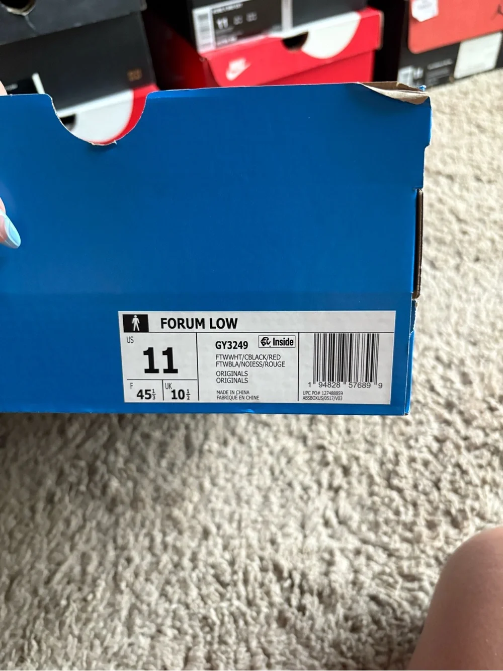 adidas White Black Red Low-Top Sneakers