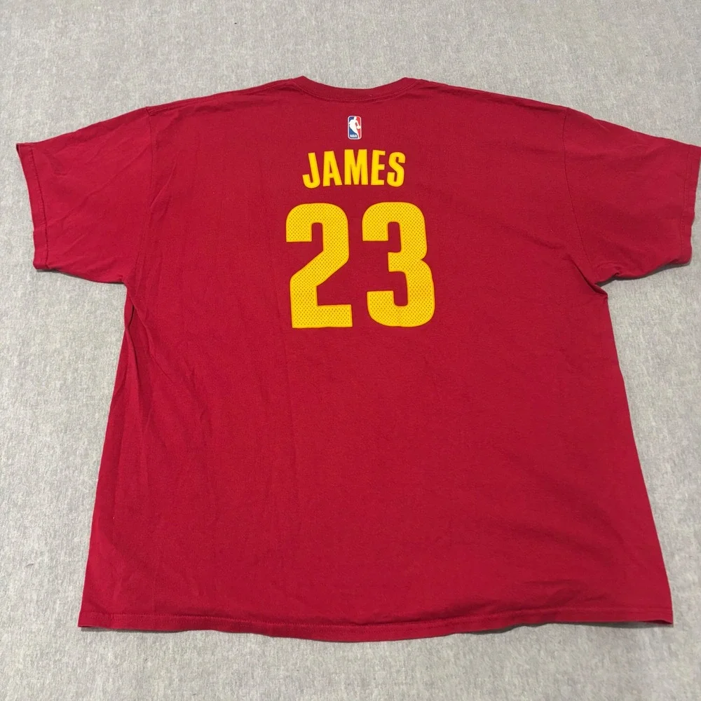 Adidas Cleveland Cavaliers LeBron James 23 NBA T-Shirt Mens 2XL Red Basketball