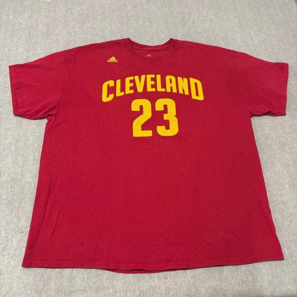 Adidas Cleveland Cavaliers LeBron James 23 NBA T-Shirt Mens 2XL Red Basketball
