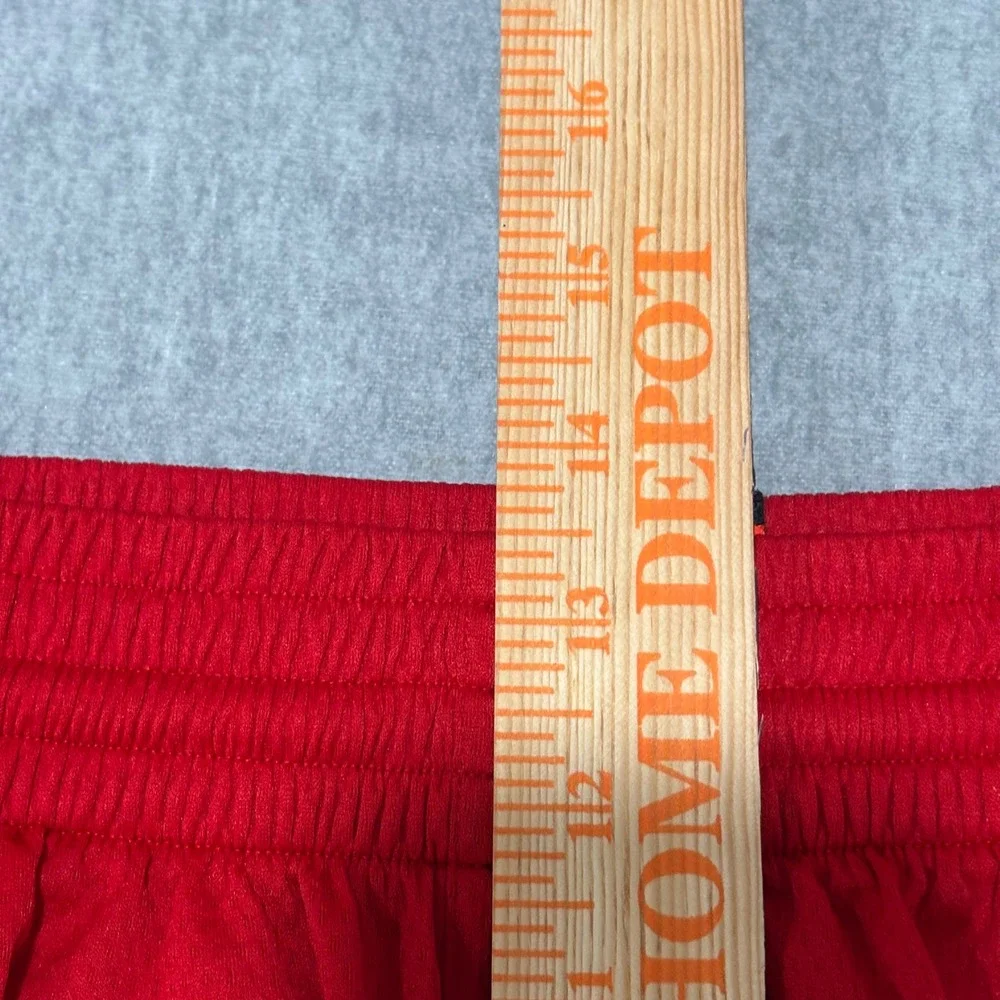 Adidas Mens Basketball Shorts Red Black White 3 Stripe Mesh Size Large RN 88387