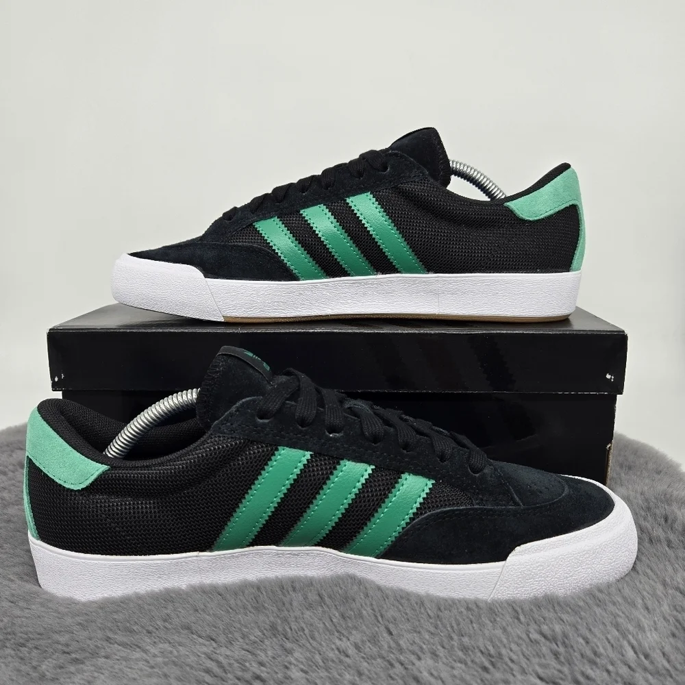 New adidas Nora 'Black Court Green' Men's Suede Shoes Size 10