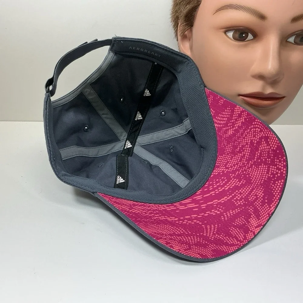 Adidas Aeroready Hat Strap Back Cap Gray Lightweight Golf Athletic Outdoor