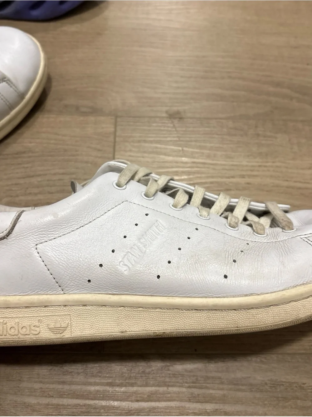 Classic White Leather adidas Men's Sneakers - Low Top