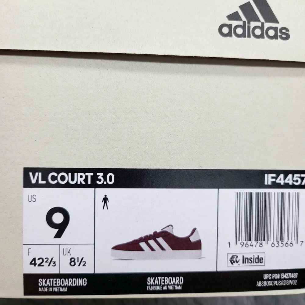 New Adidas VL Court 3.0 Men's Shoes Size 9