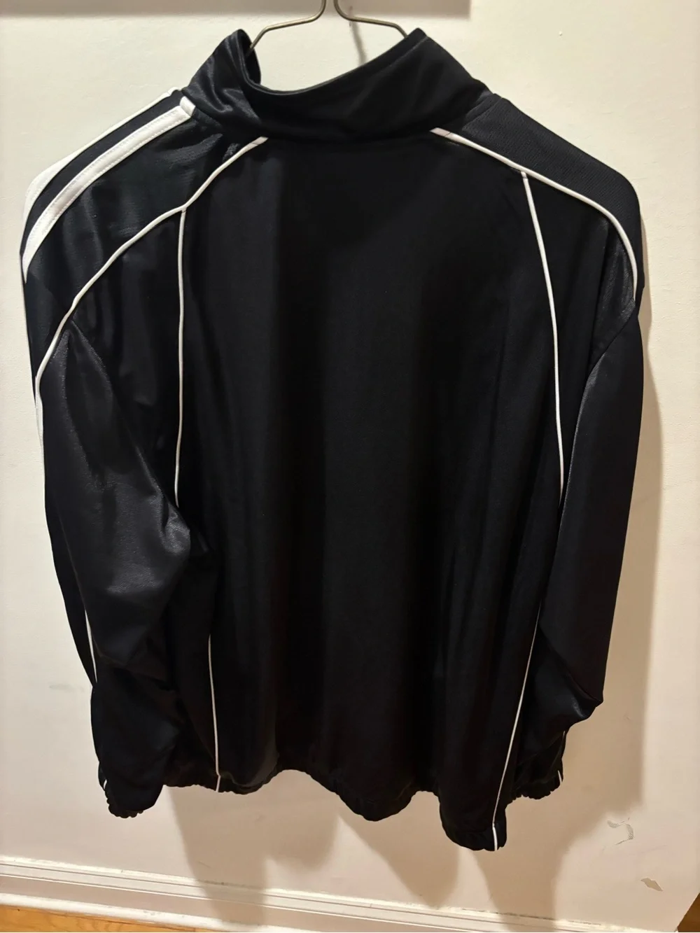 adidas Black Jacket with White Stripes