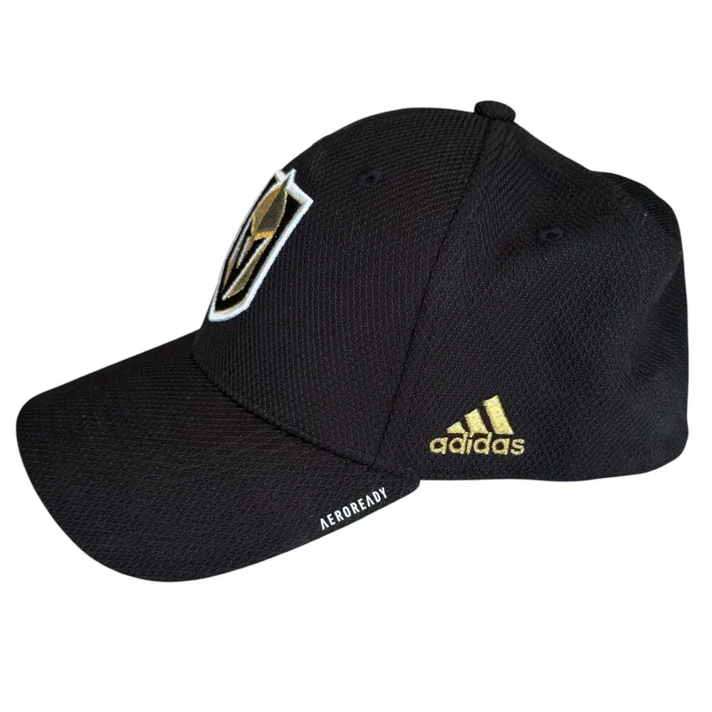 Adidas Hat Unisex One Size Vegas Golden Knights Hockey Black Fitted Cap Sports