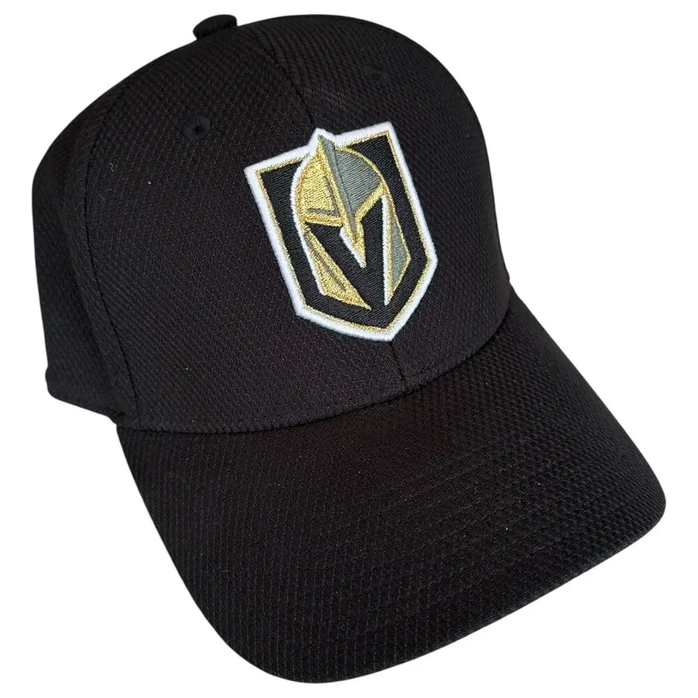 Adidas Hat Unisex One Size Vegas Golden Knights Hockey Black Fitted Cap Sports