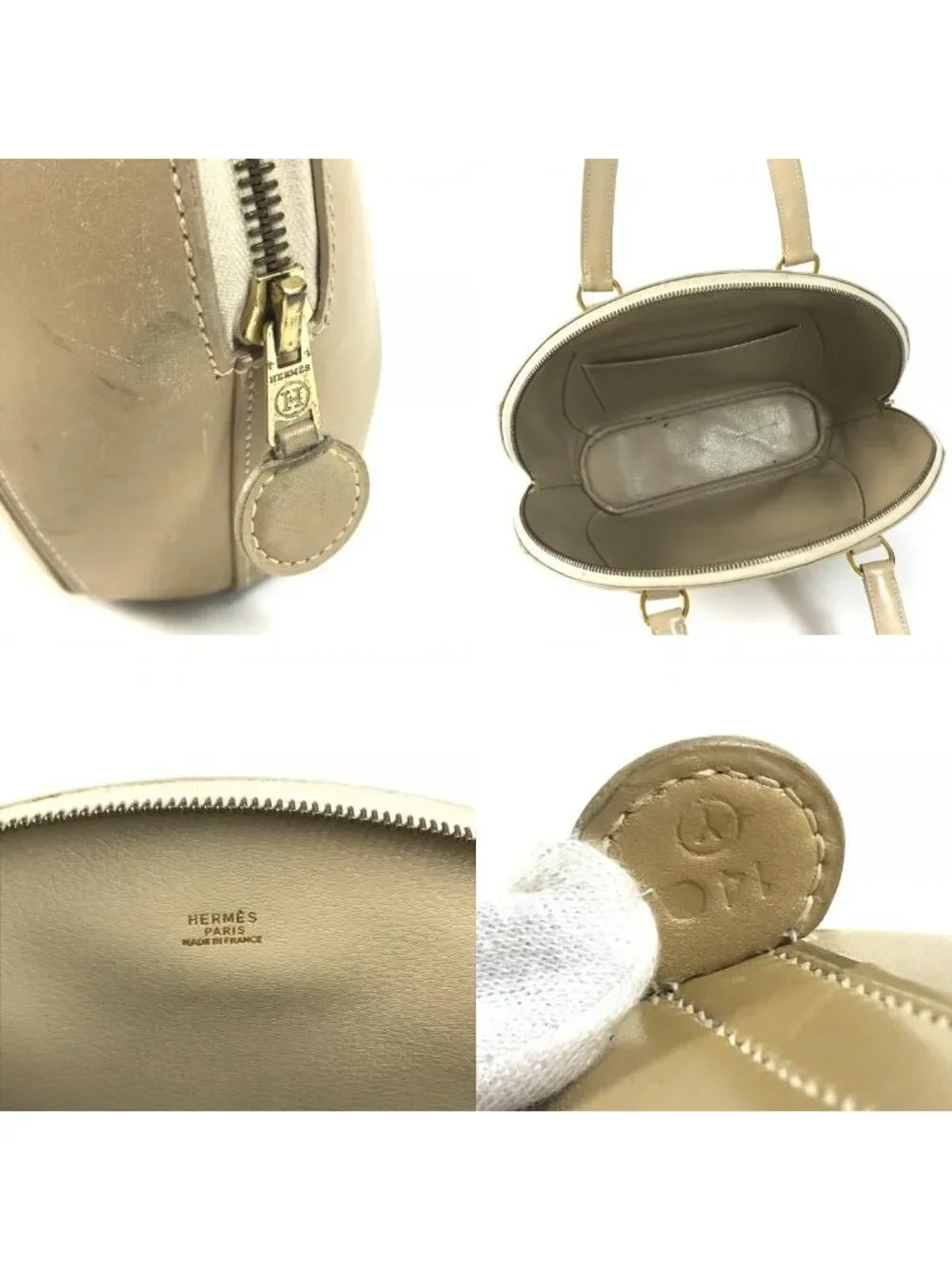 Hermes Handbag Ildoshiki Leather Beige