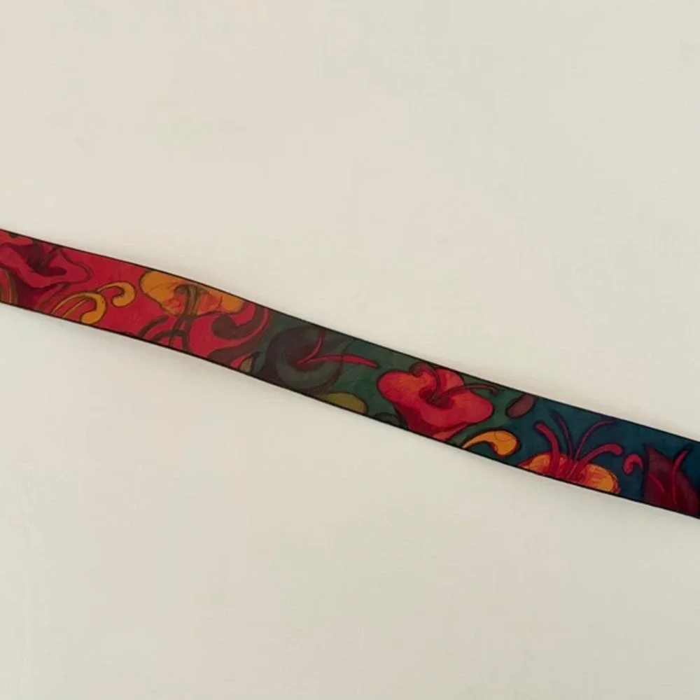 Unisex JON WYE Leather Floral Belt Western Retro Made in‎ USA Men Women 46.5
