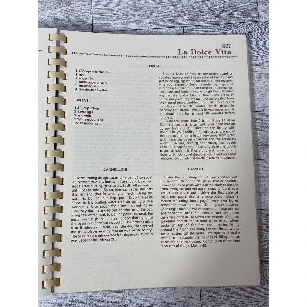 A Cooking Affaire Collection of Classics Spiral Cookbook 1987 Bertoglio Hudson