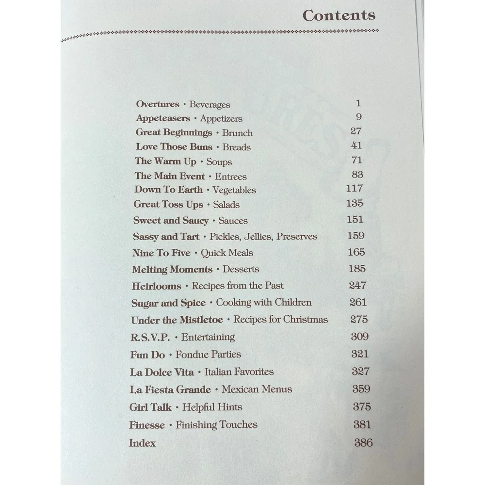 A Cooking Affaire Collection of Classics Spiral Cookbook 1987 Bertoglio Hudson