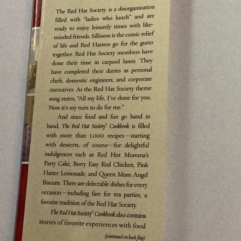 The‎ Red Hat Society Cookbook