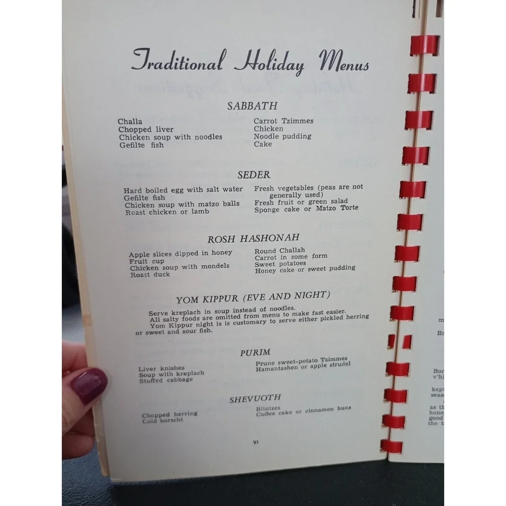 Oheb Zedeck Synagogue Jewish Cookbook Spiral‎ 1956 Sisterhood Pottsville, PA