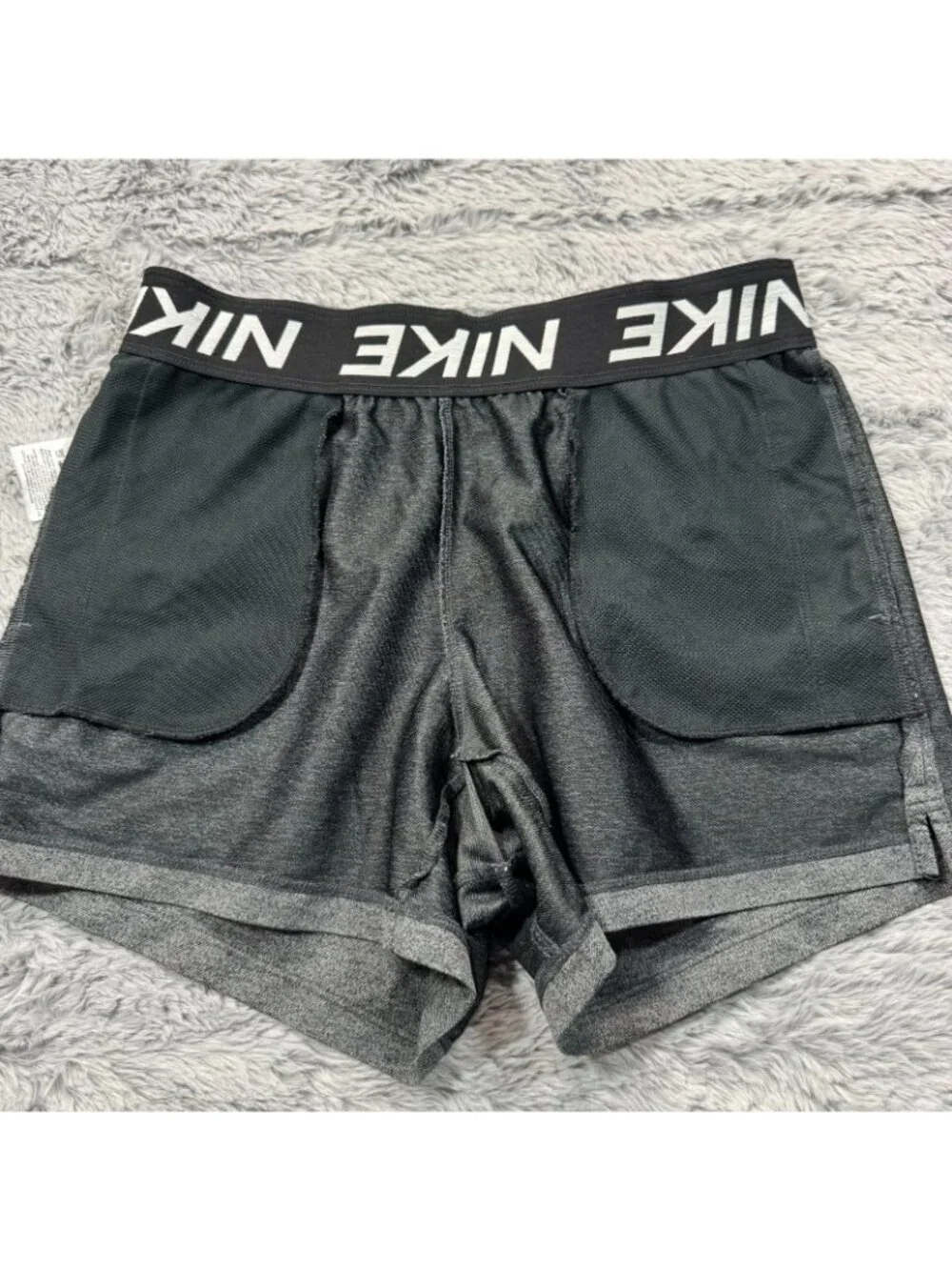 Nike Dri-FIT Attack Shorts Womens S Gray Polyester Athletic Running Gym Training