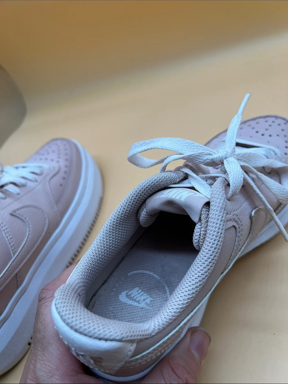 Nike Court Vision Alta Shoes Womens Size 6 Pink Platform Preppy
