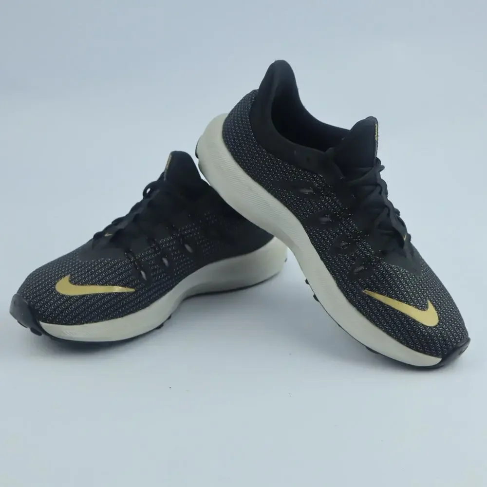Nike Quest Black Metallic Gold Womens sz 8 Athletic Running Shoes AA7412-006