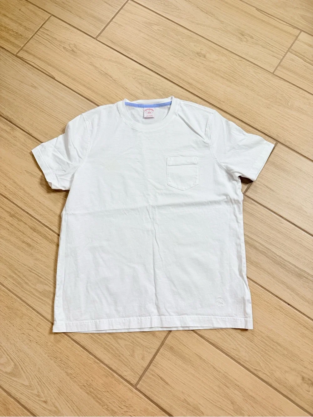 Brooks Brothers White Supima Cotton Pocket T Shirt Men’s XL Crewneck Preppy