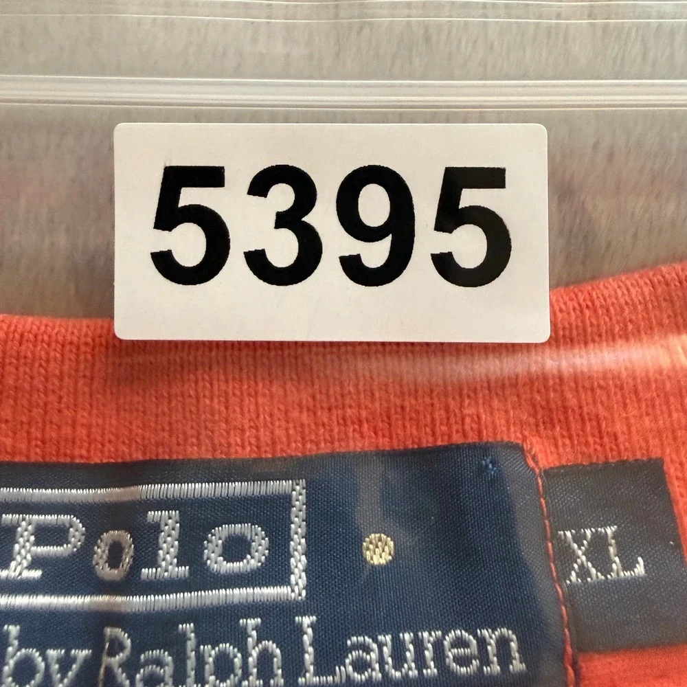 Polo Ralph Lauren Polo Golf Shirt Mens XL Orange Tipped Collar Short Sleeve