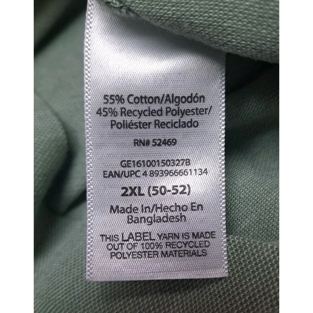 GEORGE Knit Button Down Collared Men's Shirt Size 2XL 50-52 Faded Spruce‎