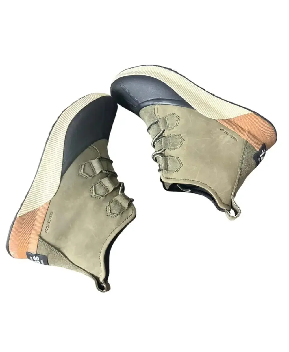 Sorel Out 'N About III Classic Waterproof Boots in Stone Green Suede