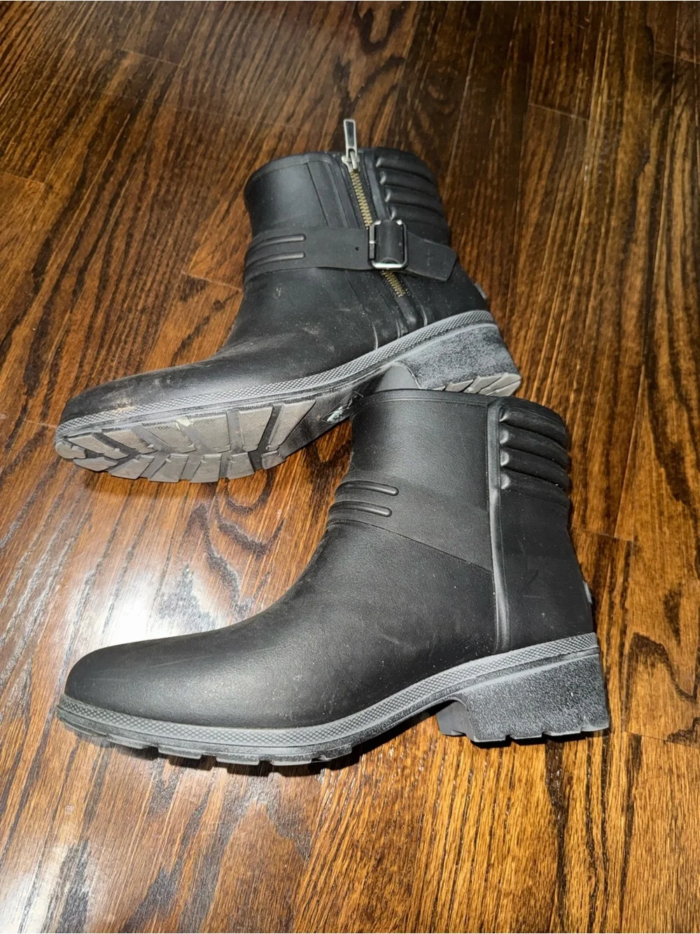 Sperry Black Short Ankle Rain Booties