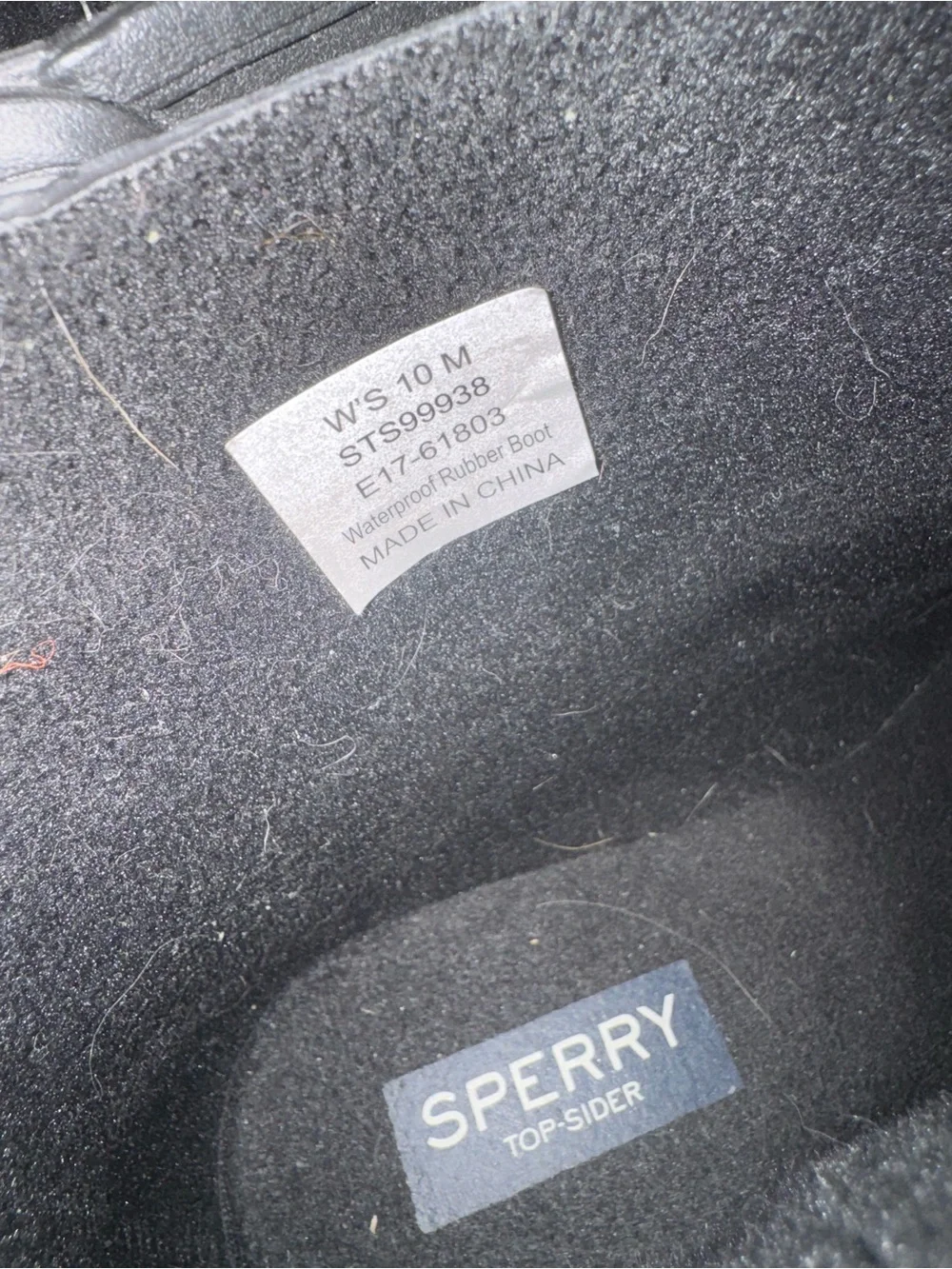 Sperry Black Short Ankle Rain Booties