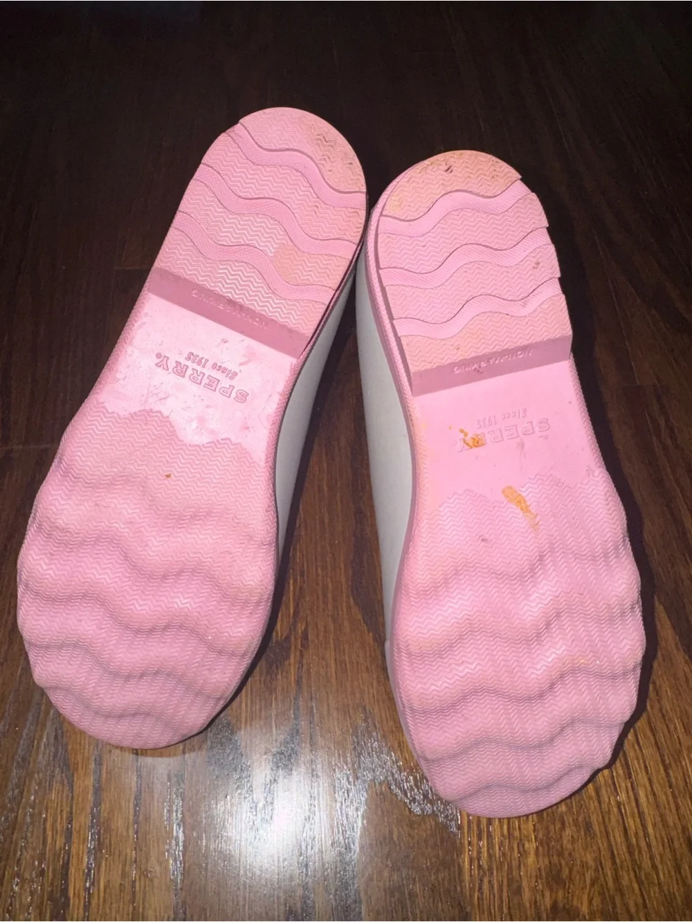 Sperry Light Gray Winter Duck Boots with Pink Lining