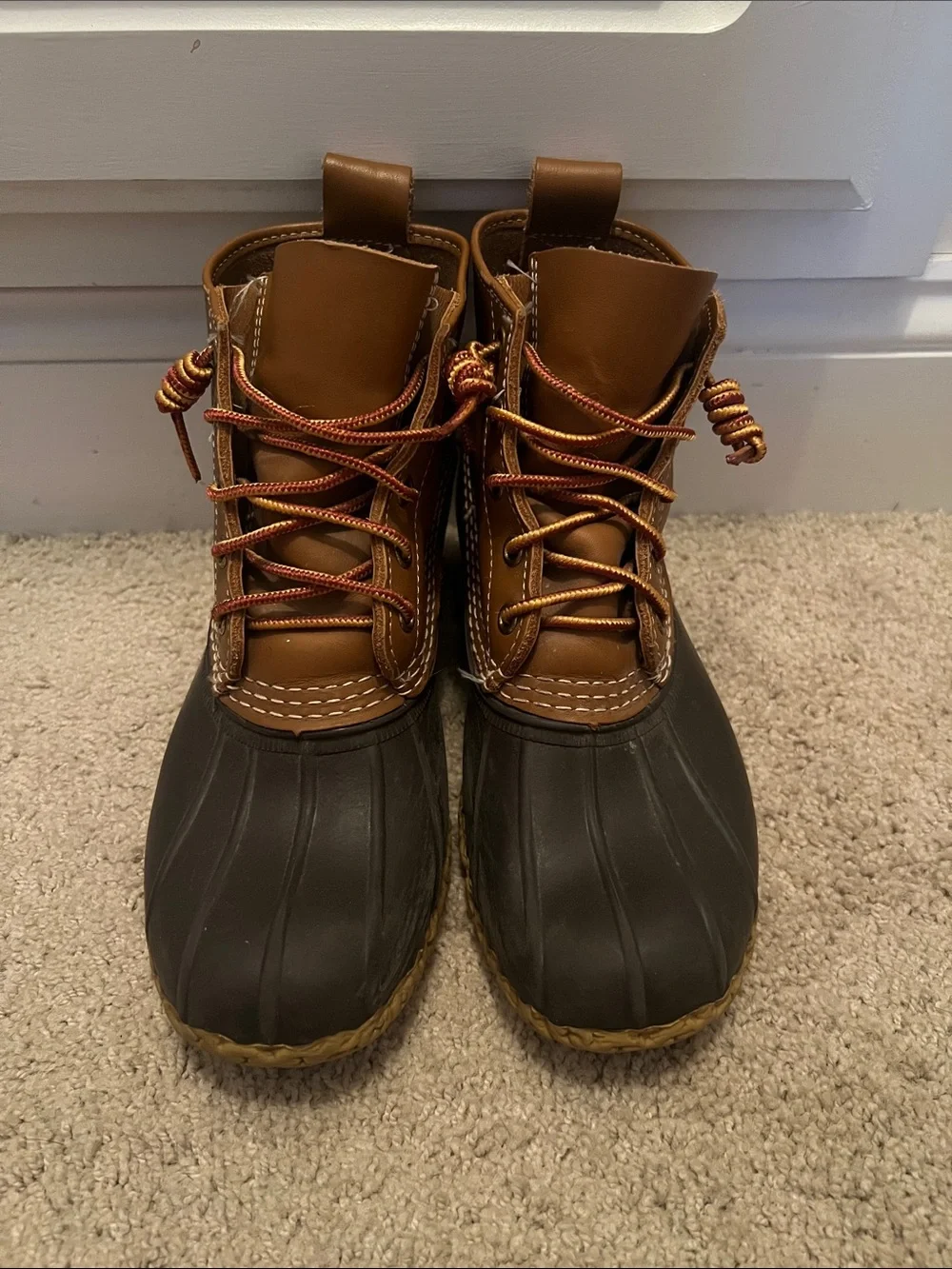L.L.Bean Duck Bean Boots US Size 7 M, 6”Height Waterproof Leather Rubber