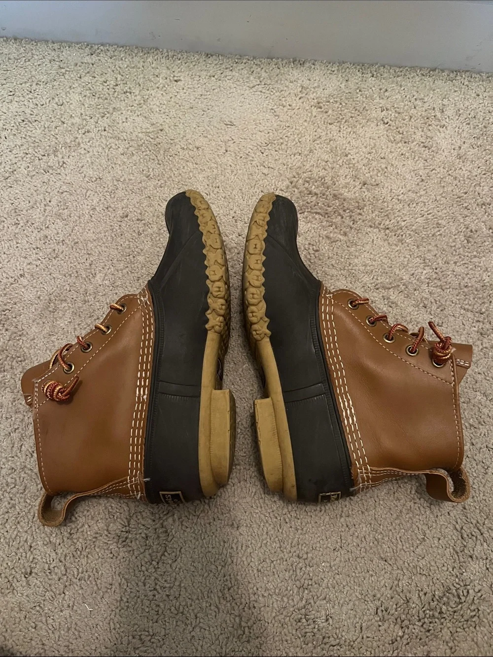 L.L.Bean Duck Bean Boots US Size 7 M, 6”Height Waterproof Leather Rubber