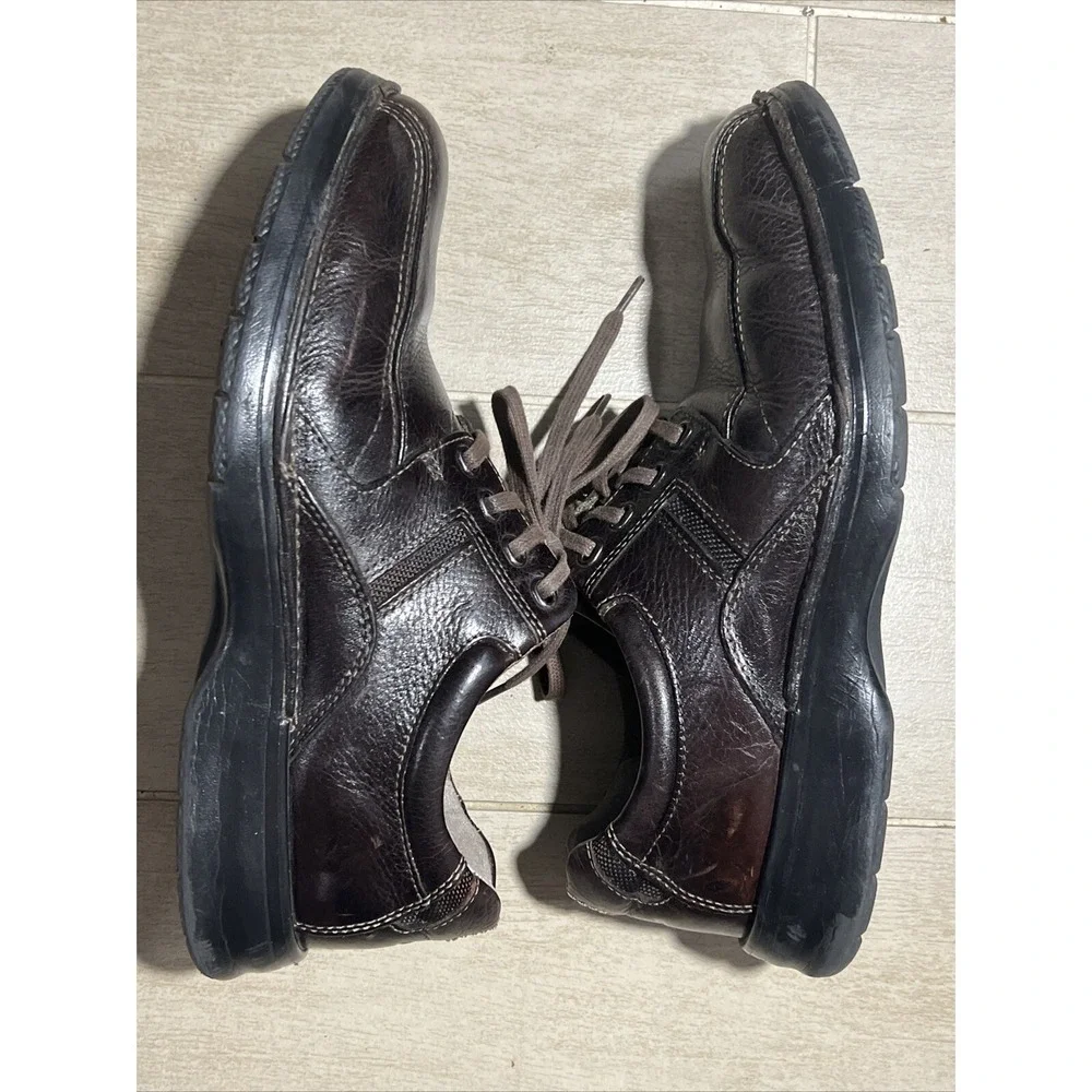 Clarks Mens Brown Leather Lace Up Oxford Shoes Comfort Casual Dress Shoes‎