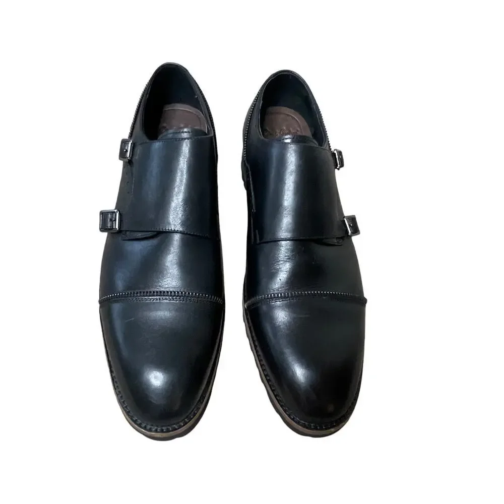Robert Graham‎ Acadia RGC5120 Mens Black Leather Monk Strap Oxford Shoes 11