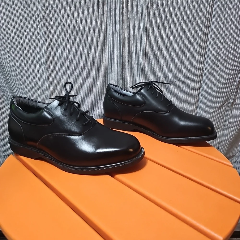 Men's Casual Oxfords Leather Lace-up‎ Fromal Dress Shoes Size 9 Black NWOT