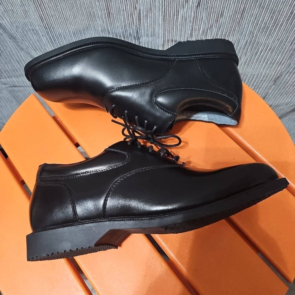 Men's Casual Oxfords Leather Lace-up‎ Fromal Dress Shoes Size 9 Black NWOT