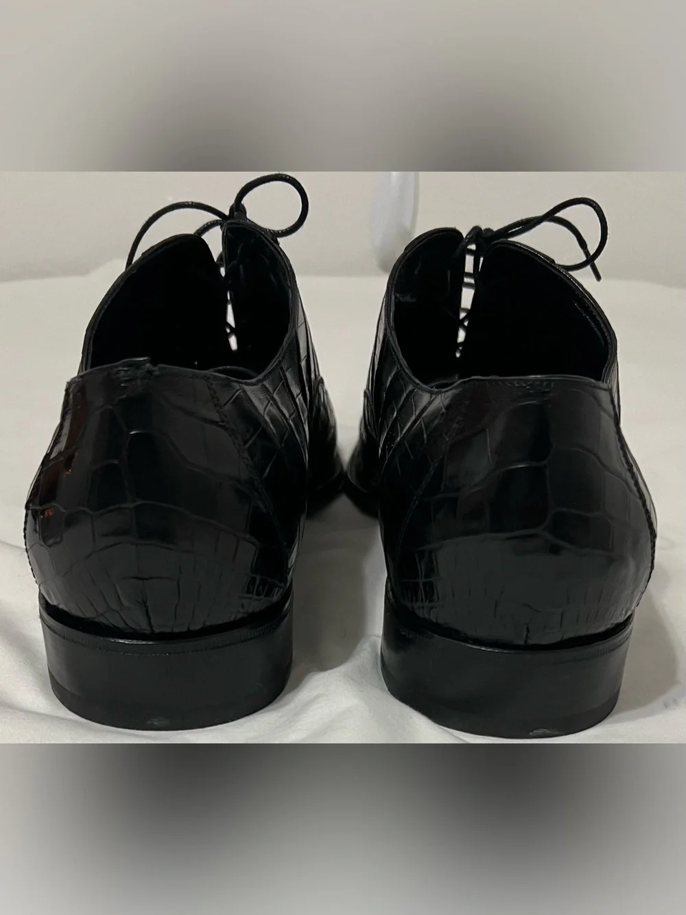 Caporicci Genuine Alligator Black Oxford Dress Shoes Italy Men’s Size 13
