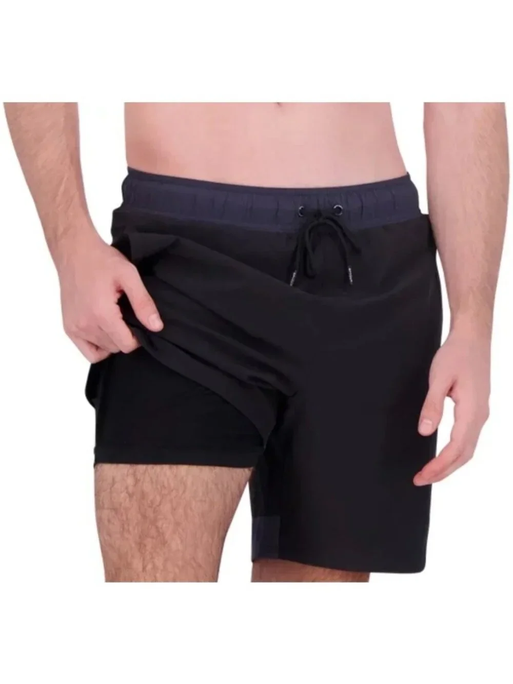 NWT Spyder Swim Men's XL Black Swim Shorts UV Protection Quick Dry Stretch