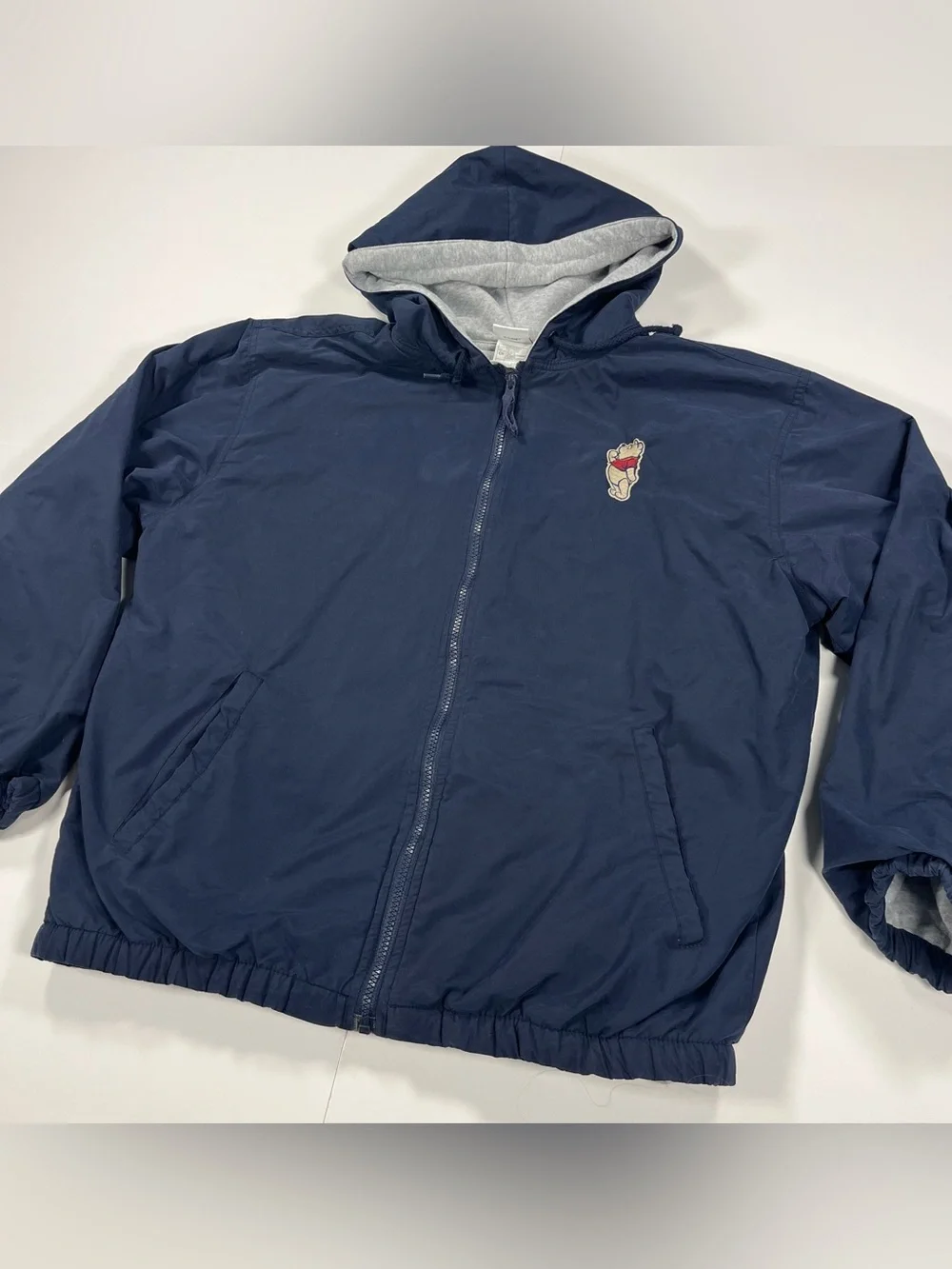 Vintage Winnie the Pooh Lined Windbreaker Jacket Blue Size Small