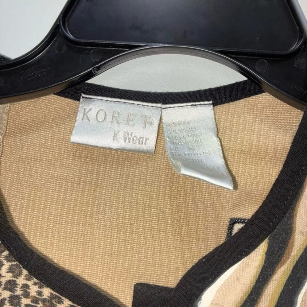 Beige & Black Animal Patchwork Blazer