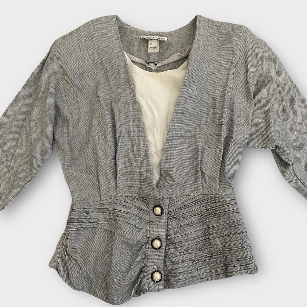 Vintage Sheri Martin Women’s Blazer Jacket Suit Top Size 10 Shoulder Pads NWT