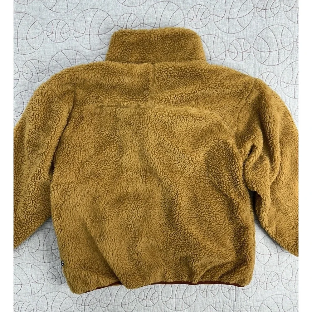NWT Backcountry Mixed Fabric Deep Pile Teddy Bear Fleece Snap Jacket Women's Med