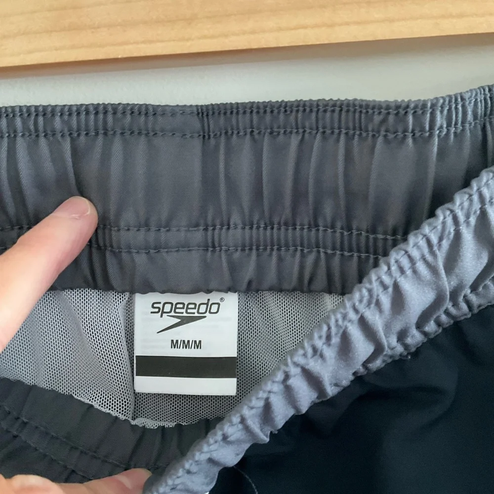 Speedo Black & Charcoal Swim Trunks